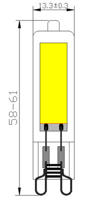 FULL GLASS G9 3.5W LED BULB 120lm/w 2700K FML-004