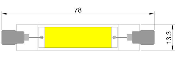 FULL GLASS R7S 4W LED BULB 130lm/w 2700K
